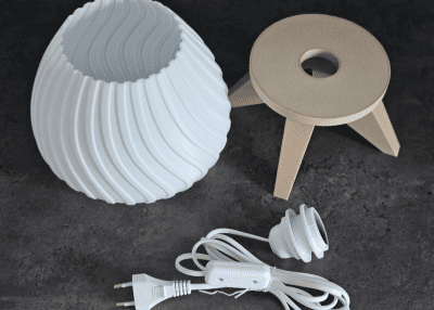 مونتاژ چراغ خواب پرینت سه بعدی شده