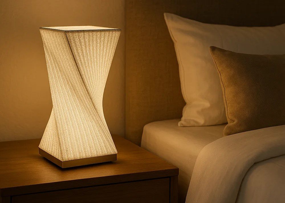 نورپردازی خانه با آباژور پرینت سه بعدی مینیمال . دکوری