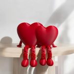 دکوری قلب دوتایی طرح عشق جاودان