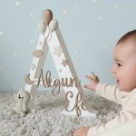 استند اسم نوزاد طرح خرس و بادکنک